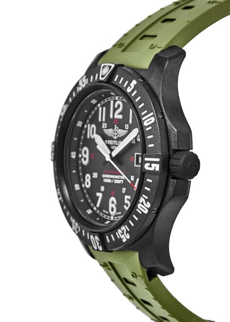 breitling colt skyracer army green|breitling colt rubber for sale.